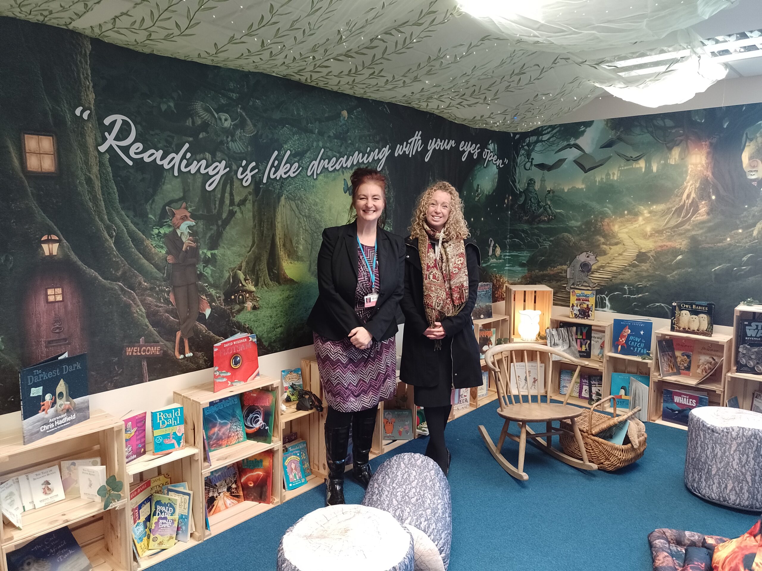 (L-R) Laura Stridgeon, Cradle to Career programme manager LCR and Gemma Snell, interim headteacher at Hallwood Park Primary School and Nursery