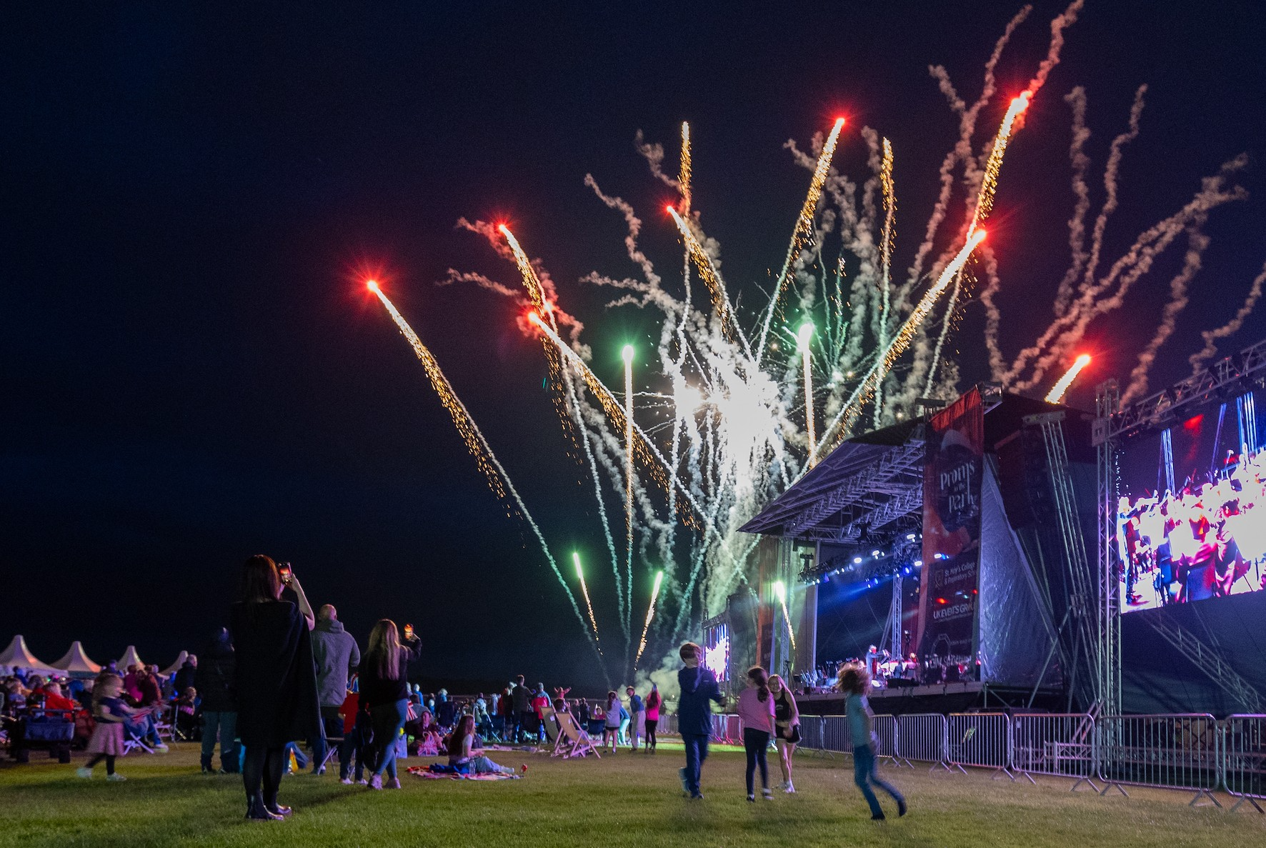 The concert built up to a spectacular fireworks finale.