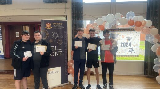 Maricourt students pose with A-level results