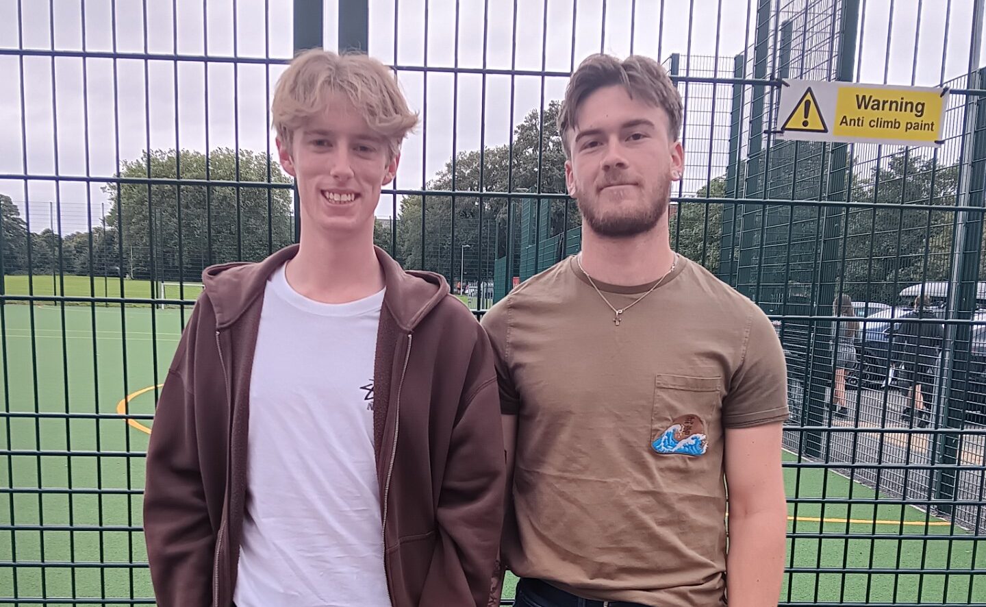 Joe (left) and Jesse (right) from St Margaret's Church of England Sixth Form