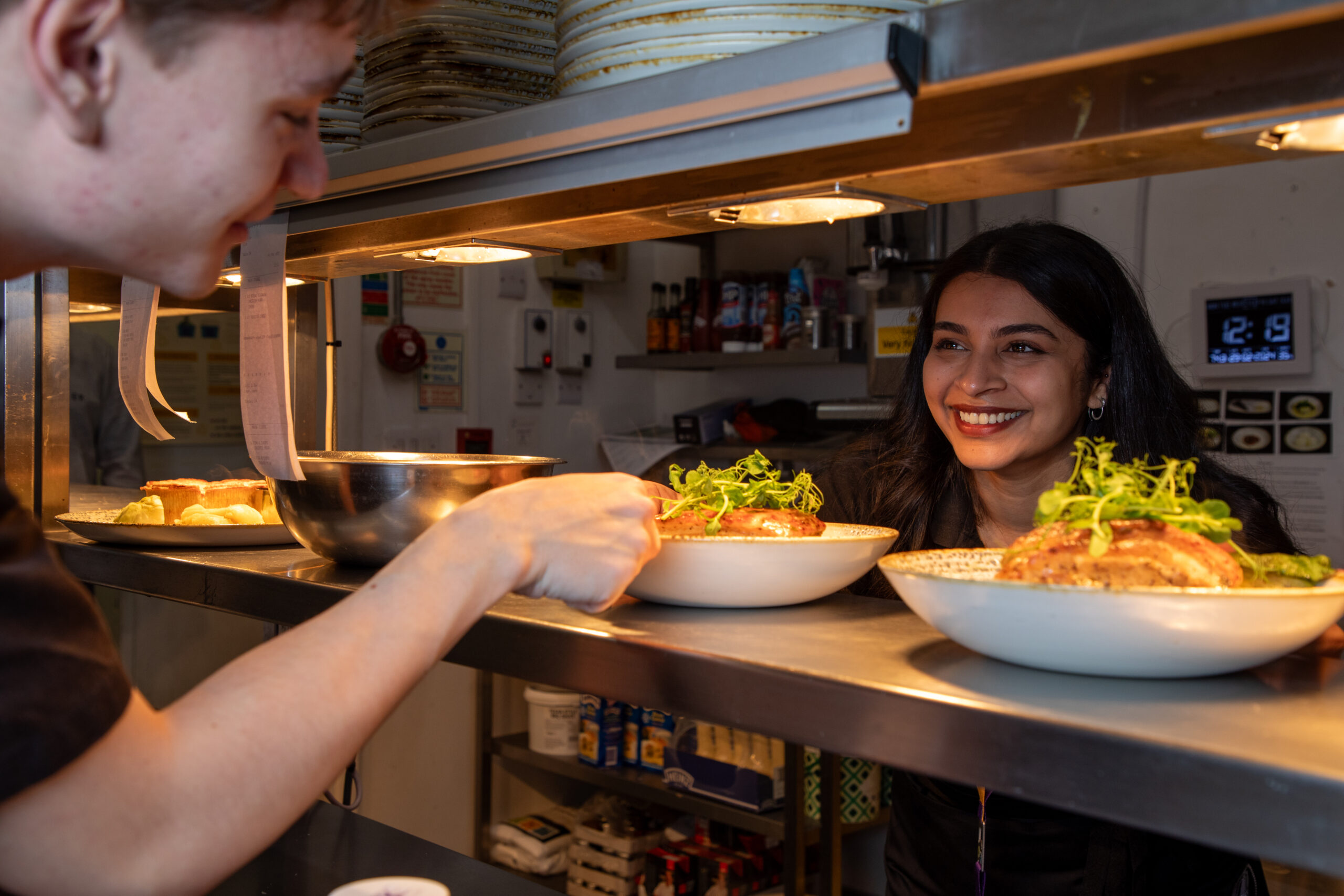 Plating up food