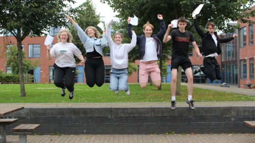 Rainford High Sixth Form students Keira Barlow, Isla Burrows, Caitlin Hartley, Jacob Blagg and Jack Radcliffe