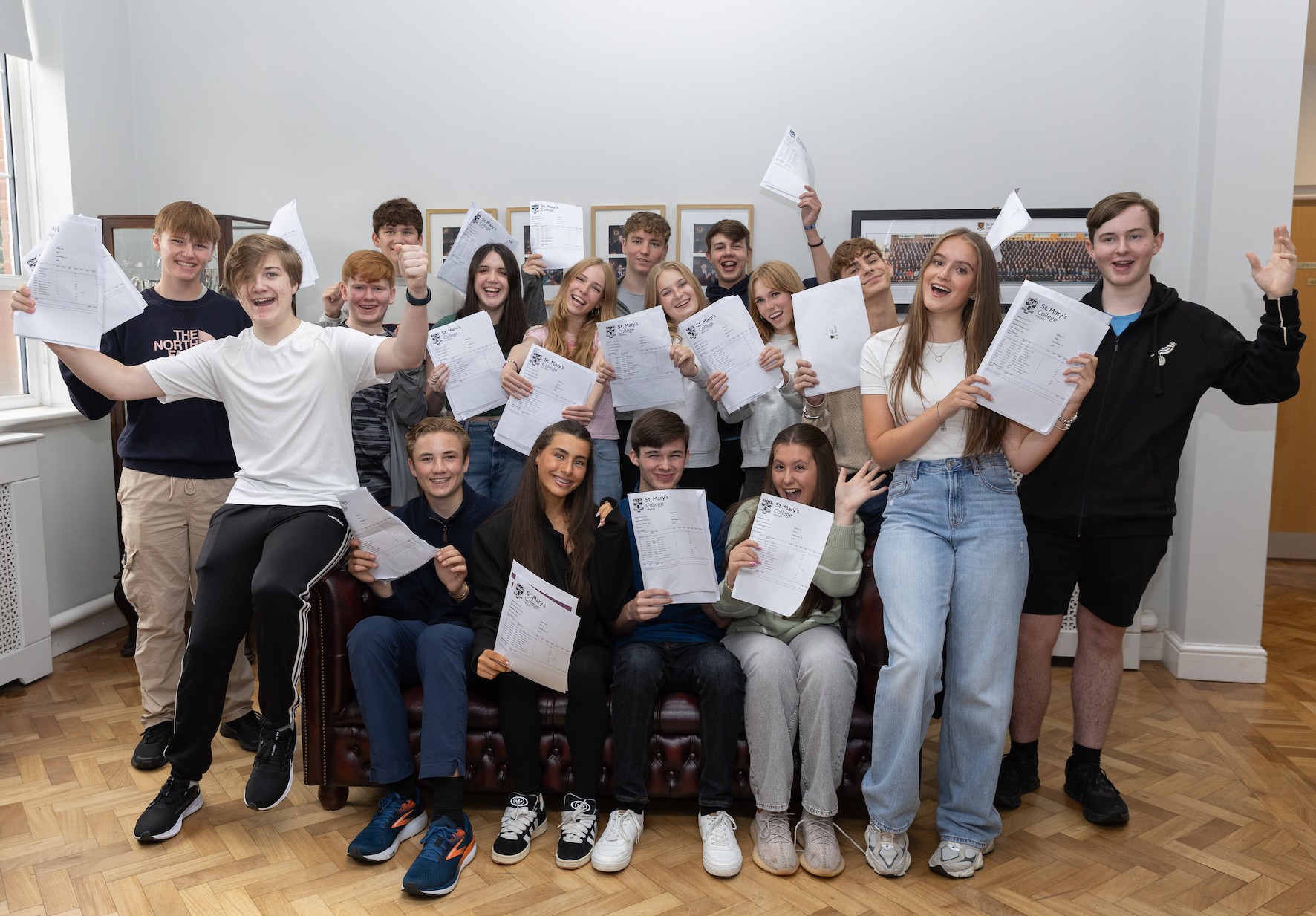 Top performers - the St. Mary’s College students who each achieved seven or more top-level GCSE passes.