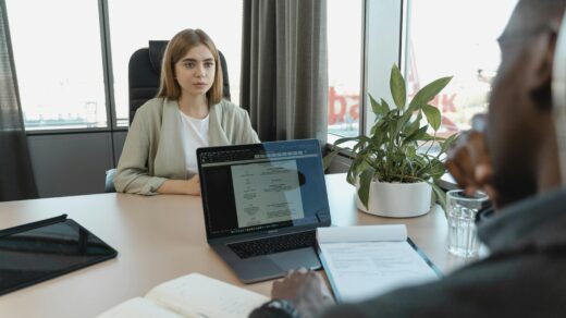 Young person at job interview