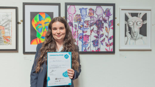 Mia McKeever, overall winner in dot-art Schools 2023-24 secondary competition