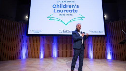 Frank Cottrell-Boyce revealed as the new Waterstones Children’s Laureate 2024-2026, at a ceremony in Howard Assembly Room, Leeds on 2 July 2024 – organised by BookTrust, the UK’s largest children’s reading charity.