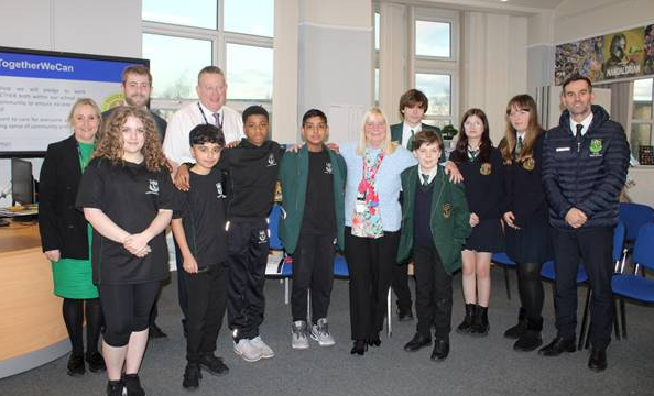 Alsop students with Margaret